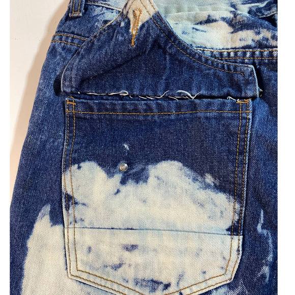 Road Narrows NYC Distressed Bleached Y2K Jeans Men's Size 34 - Picture 5 of 11